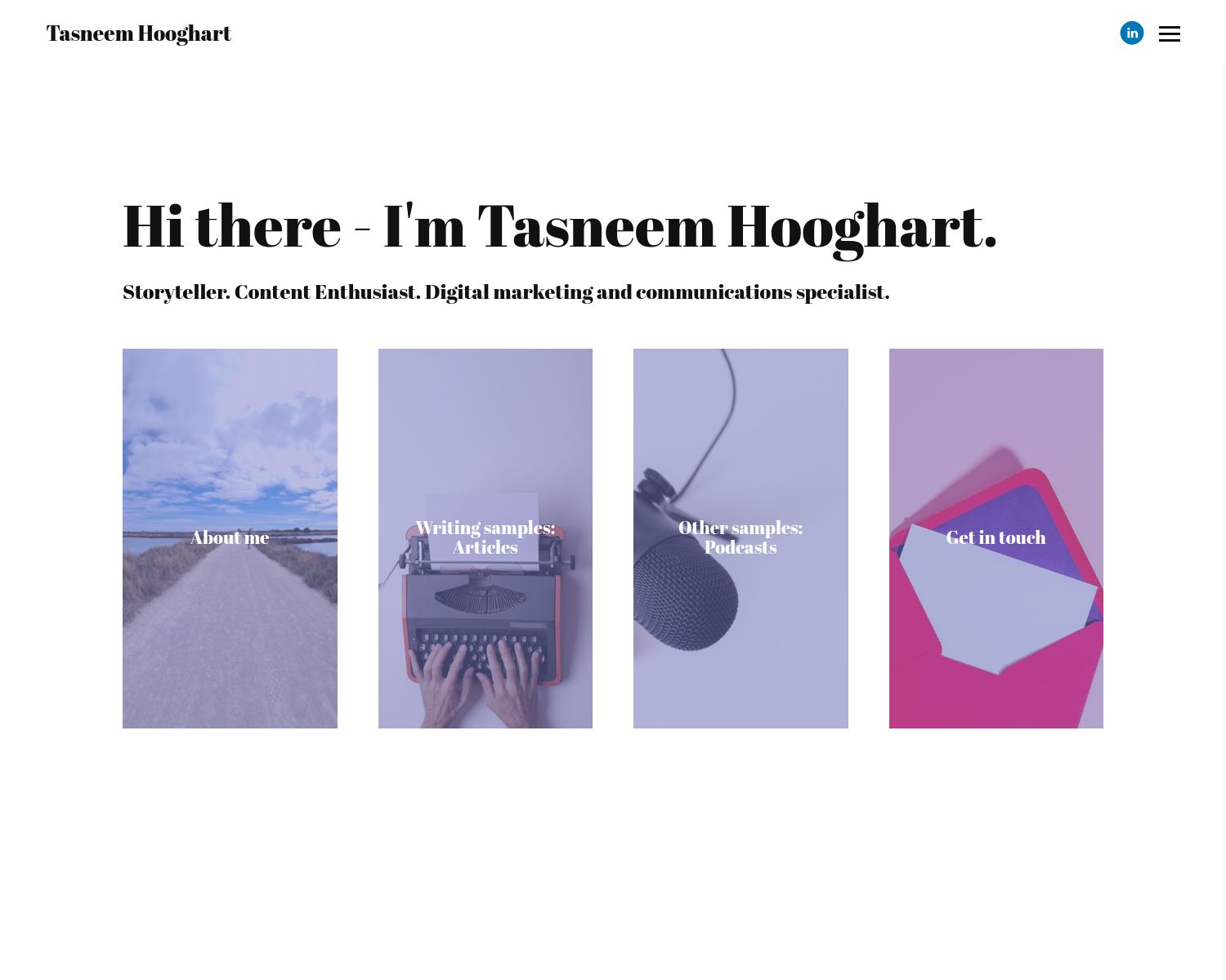 Tasneem Hooghart portfolio example