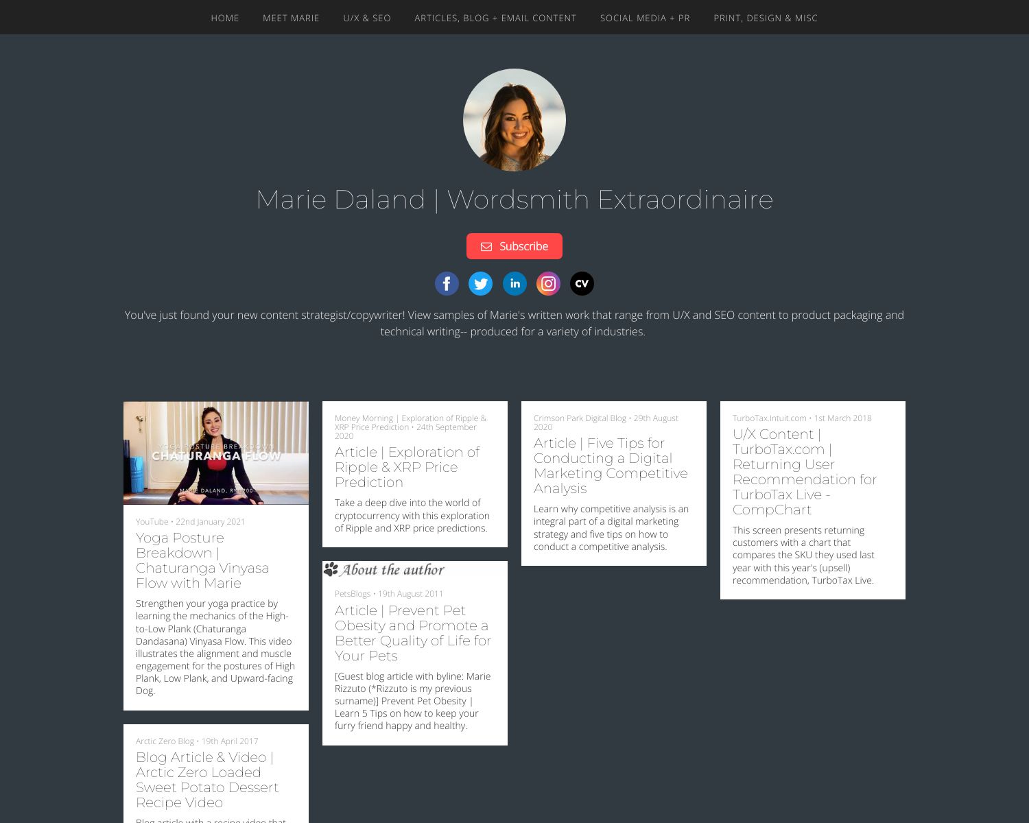 Marie Daland's Website