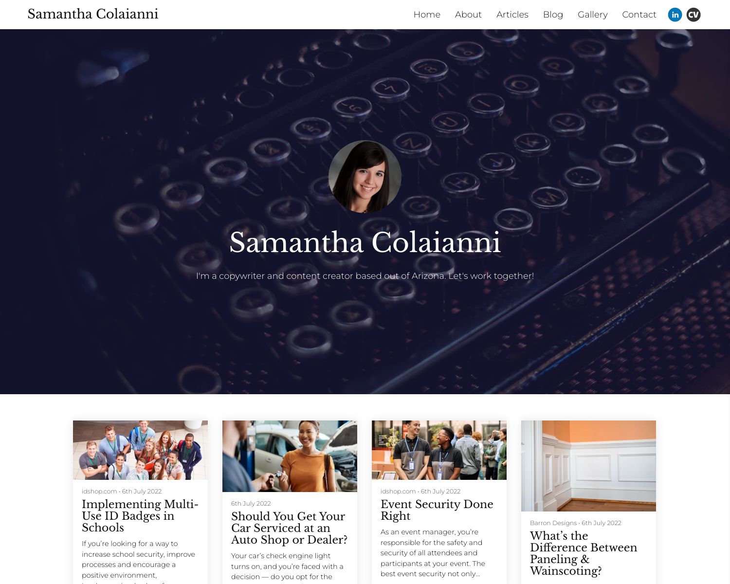 Samantha Colaianni's Portfolio