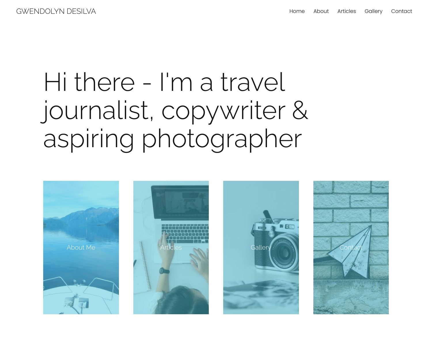 Screenshot of Gwendolyn Desilva's Portfolio