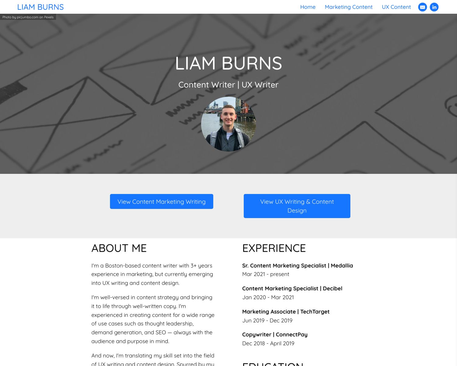 Liam Burns UX Portfolio