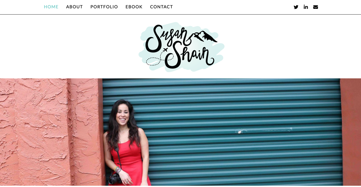 Screenshot Susan Shain website