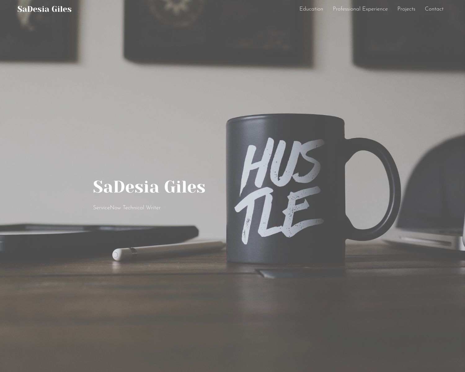SaDesia Giles Portfolio Website
