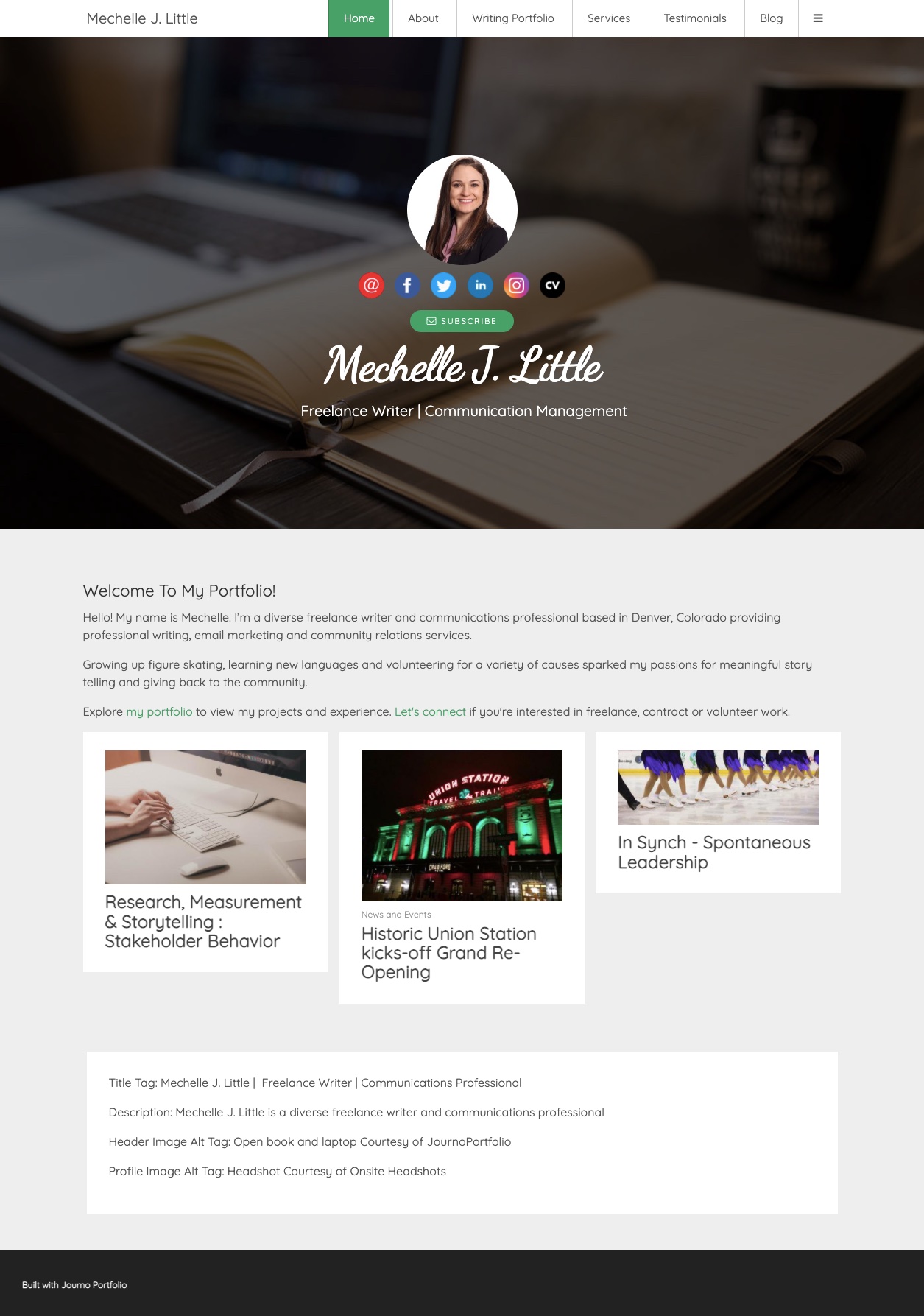Mechelle Little's Portfolio Home Page