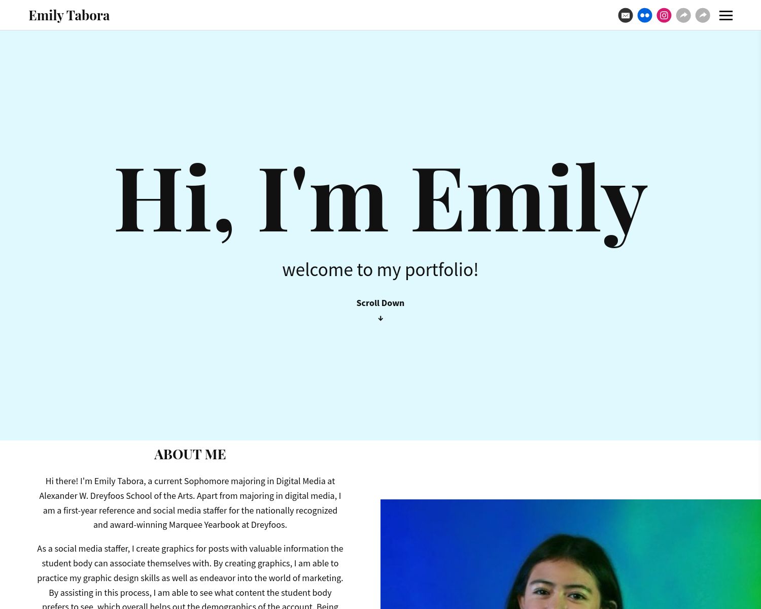 Emily Tabora Social Media Portfolio Example