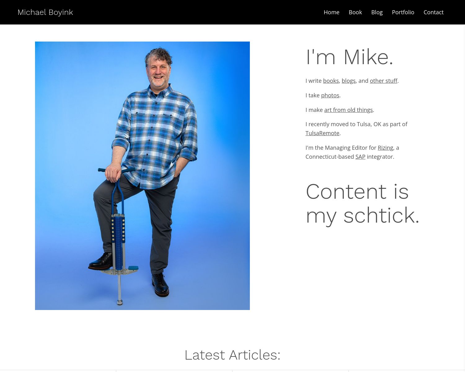 Michael Boyink Portfolio Site Example