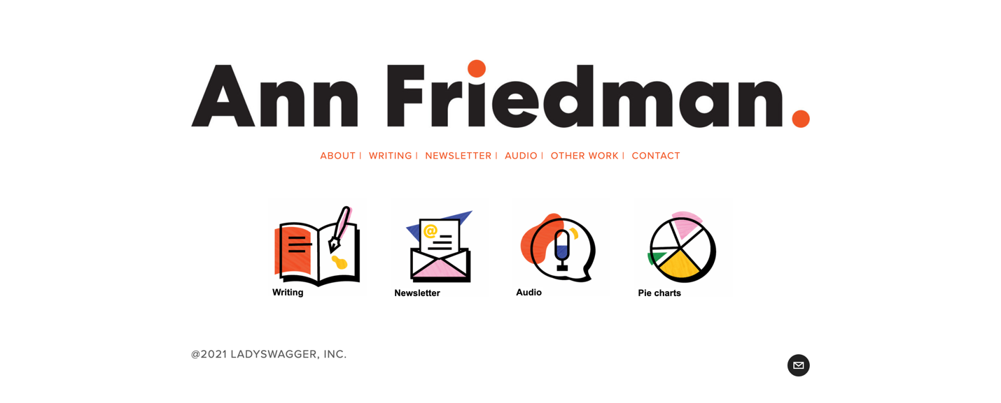 Screenshot of Ann Friedman website