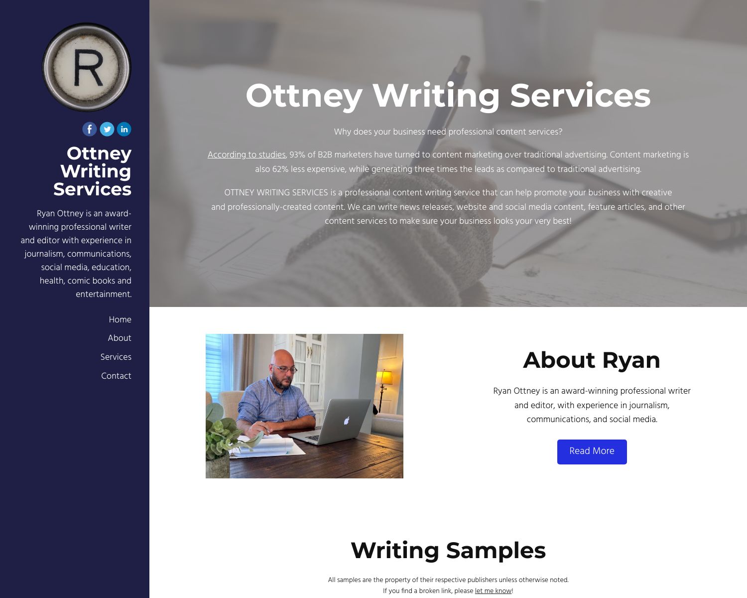 Copyfolio – Website and portfolio builder for writers