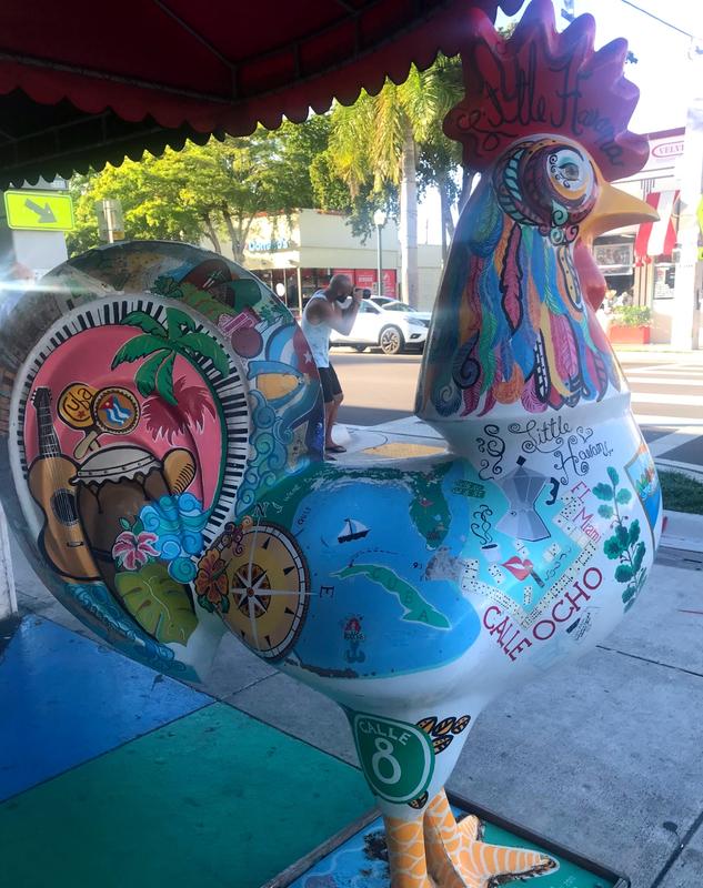 Cockerel statue on Calle Ocho Miami