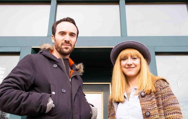 Caleb and Karli Ingersoll in front of venue