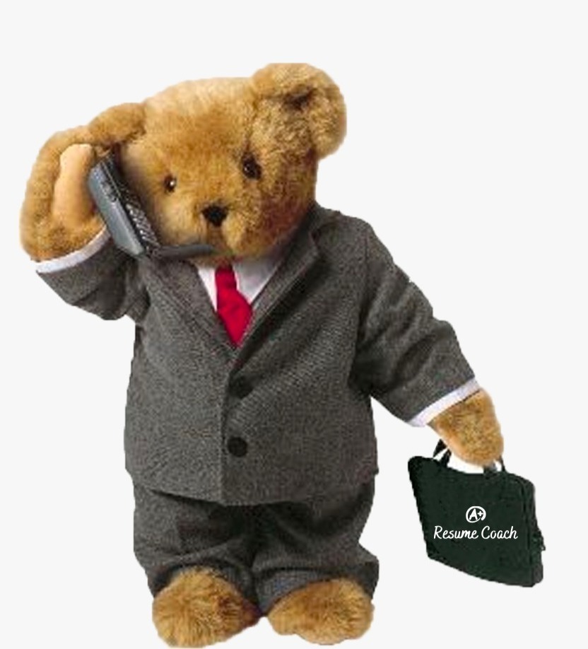 Contact Us Teddy Bear Mascot on the phone
