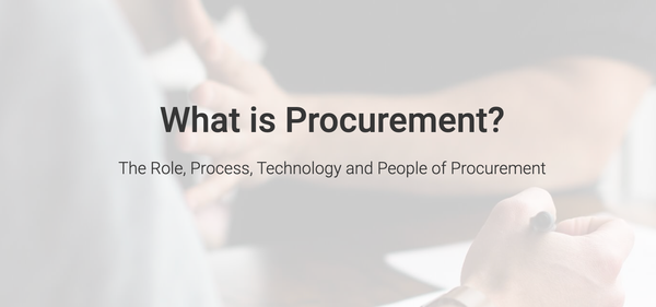 The role, process, technology and people of procurement.