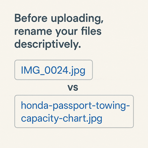 Descriptive image file names Descriptive image file names