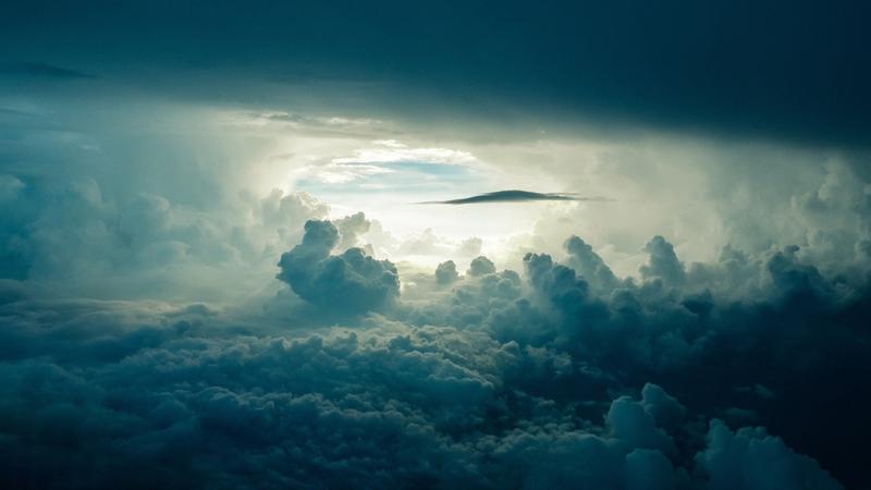 A cloudy sky