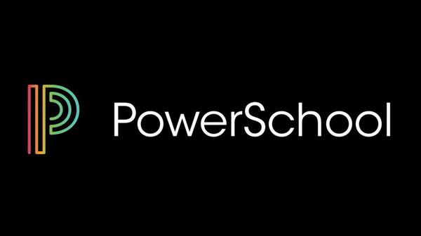 PowerSchool rainbow logo and name