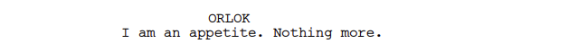 A script fragment from Nosferatu (2024).