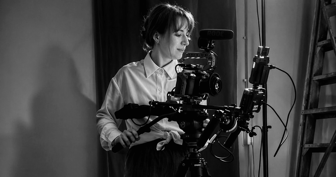 On-set image of camera operation during short film production.