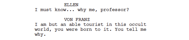A script fragment from Nosferatu (2024).
