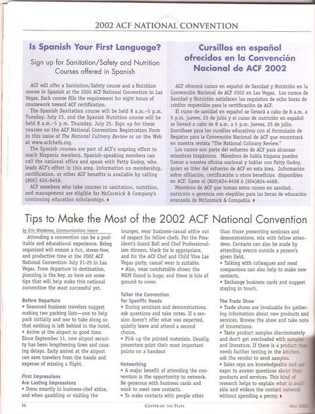 PDF image of the Tips for 2002 ACF Convention article
