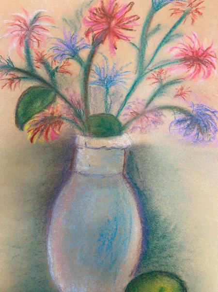 Floral Pastel Painting Grade 8