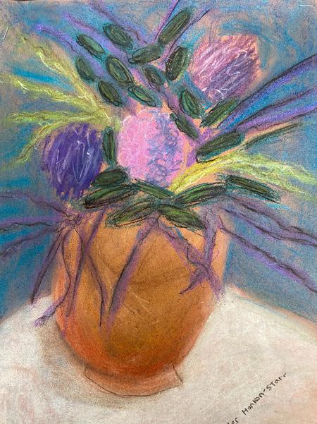 Floral Pastel Painting Grade 8