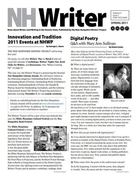 Dawn Coutu interviewed Mary Ann Sullivan about her recent adventures in creating digital poetry Dawn Coutu interviewed Mary Ann Sullivan about her recent adventures in creating digital poetry