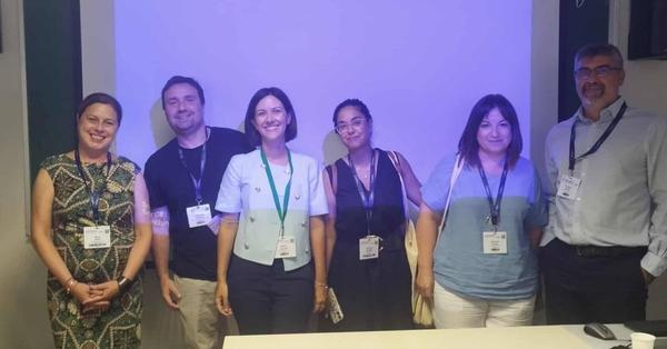 Cultural Criminology lab members, from left to right, Maria Athini, Aleksander Rammos, Martha Lembesi, Oriana Zanidaki, Paraskevi Damala and Dionysis Chionis.