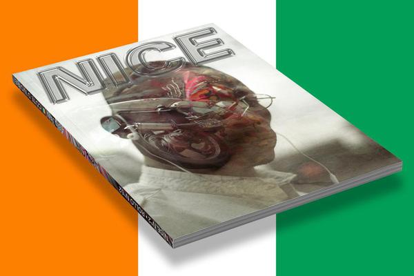NICE magazine cover features man's portrait on Côte d'Ivoire flag