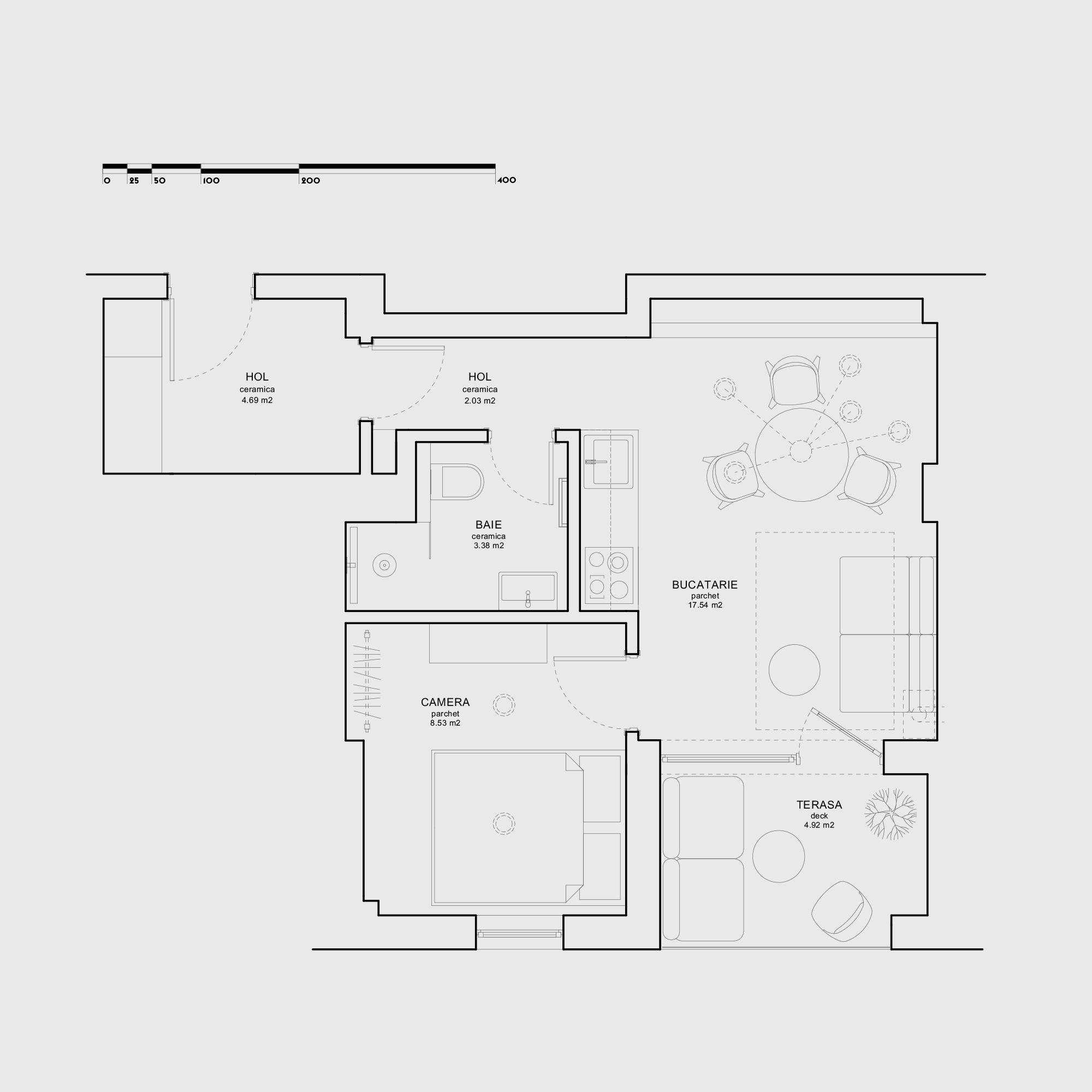 planimetrie apartament tip studio