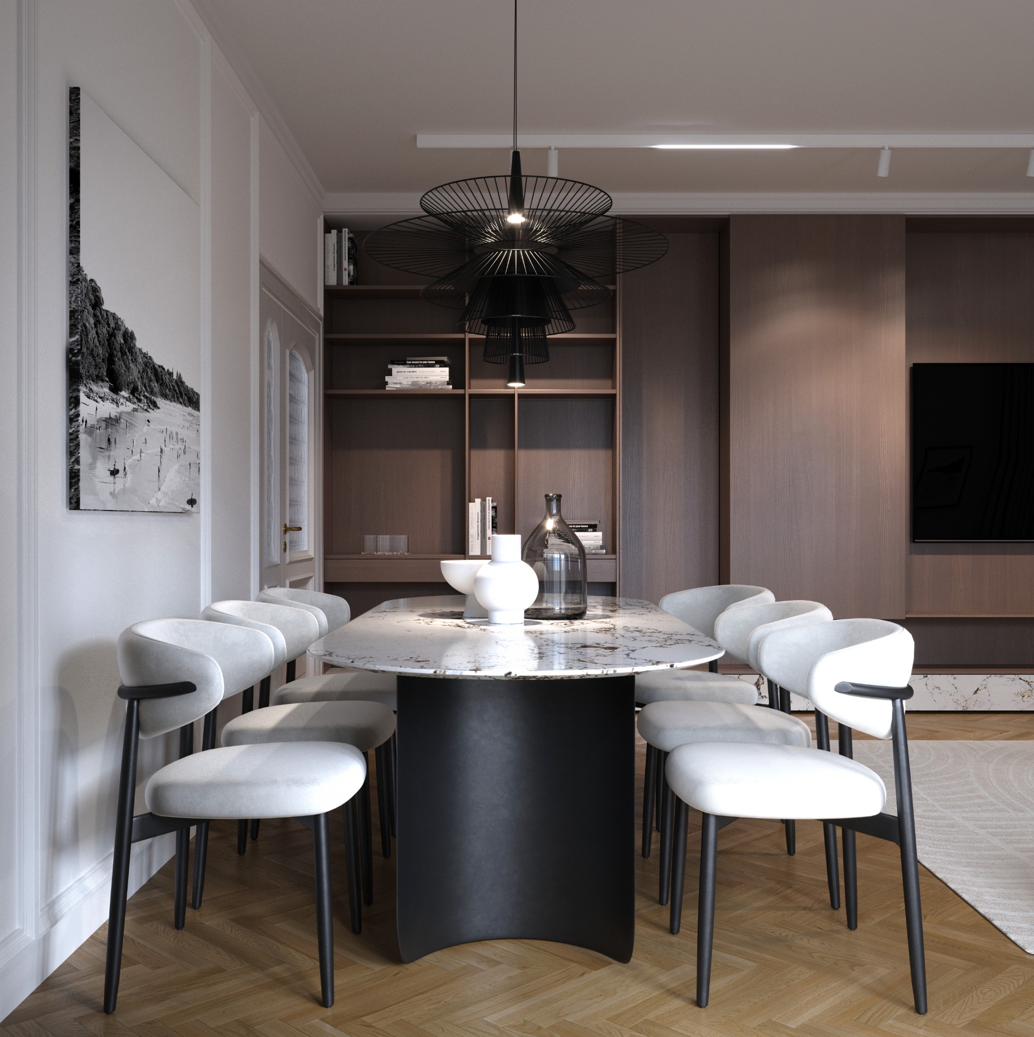 Design interior masa dining in stil clasic de atelier mudi