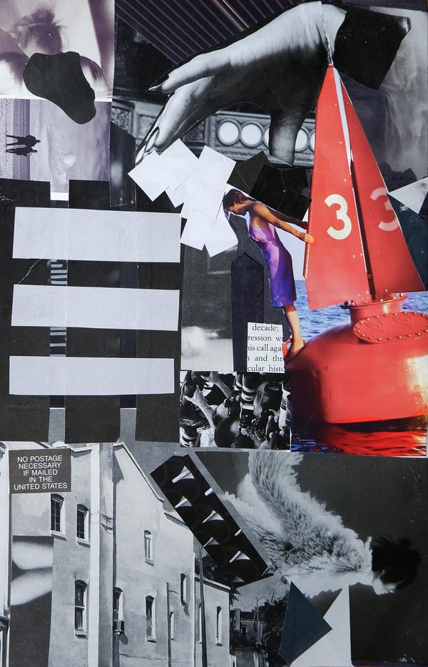 collage made from newspaper and magazine clippings