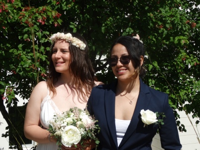 Sarah’s and Amelie’s marriage in the Gagny commune in Paris, France, in June 2019.