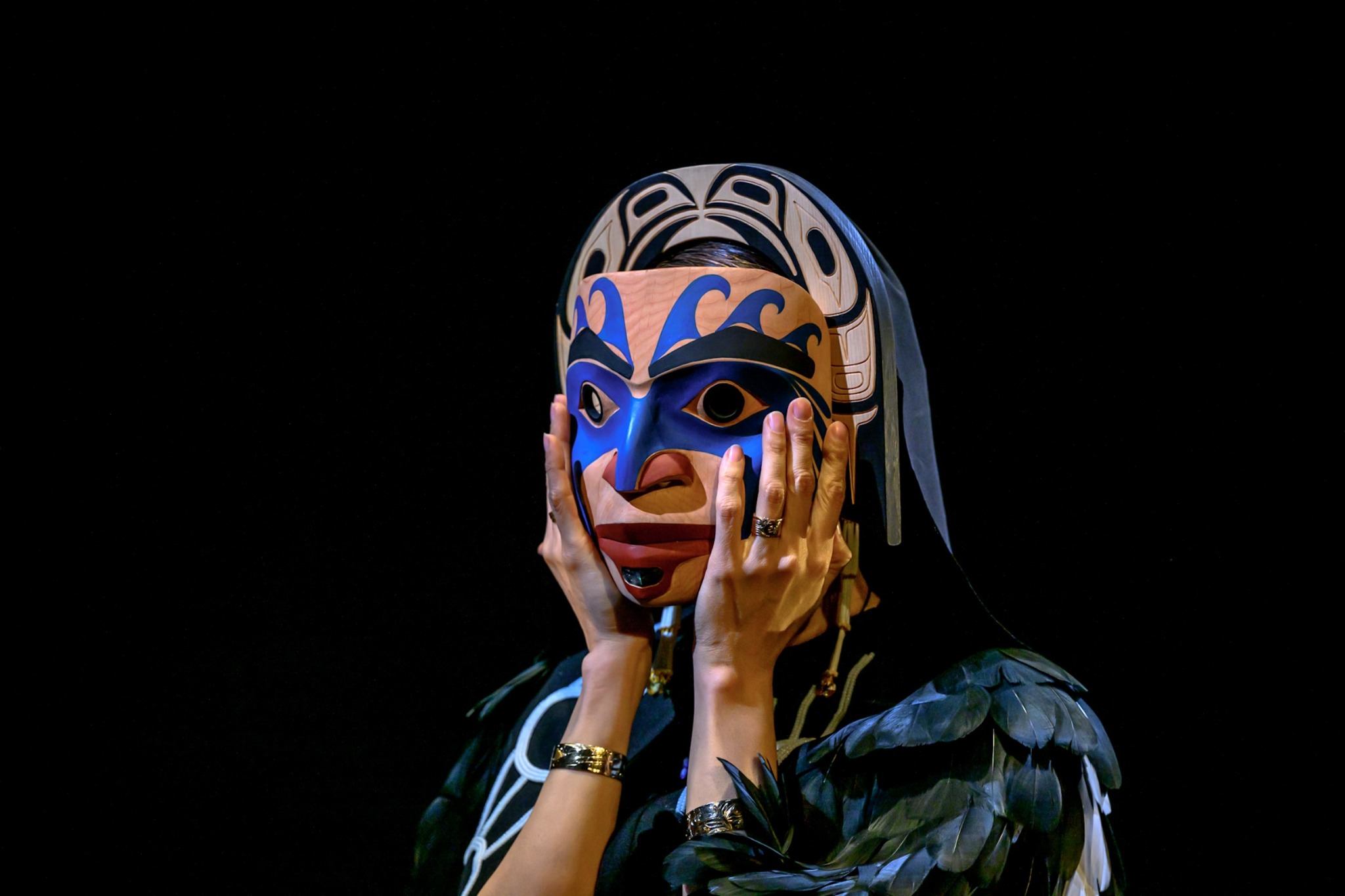 Photo of Dancers of Damelahamid, Raven Mother.