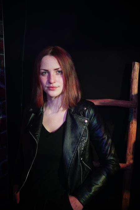 Bluma looking seriously into the camera