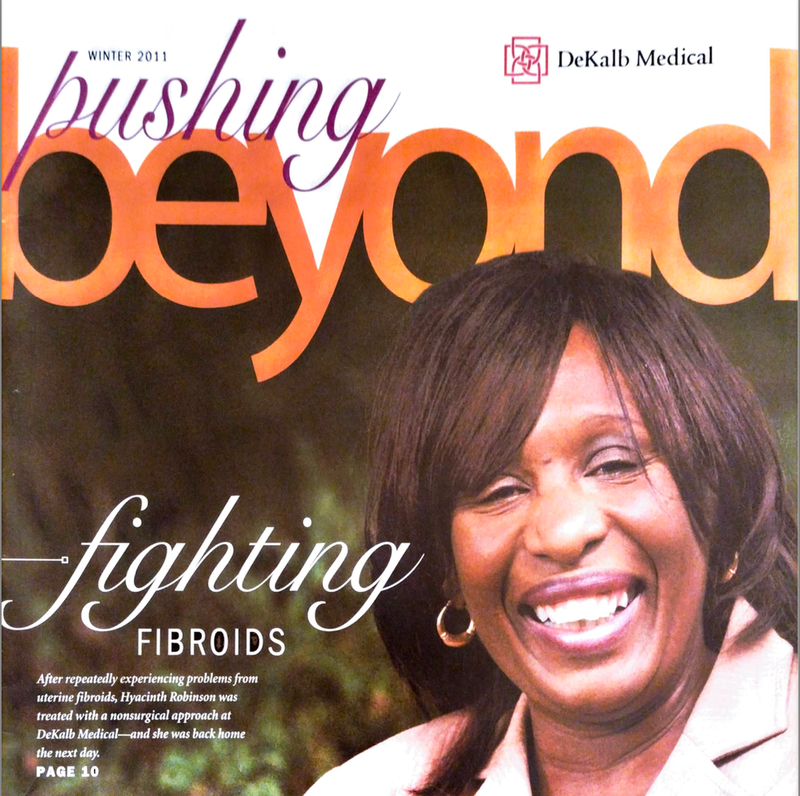 woman smiling on cover of magazine