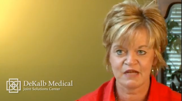 woman speaking on camera