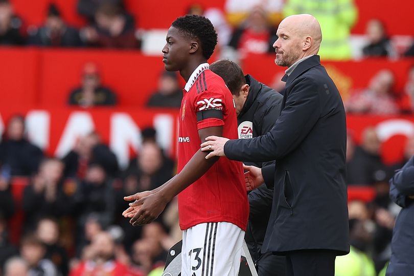 Kobbie Mainoo making Manchester United Premier League debut