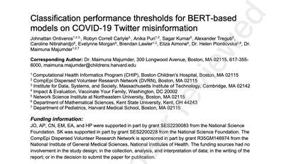 Screenshot of the preprint, including title, authors, and funding information