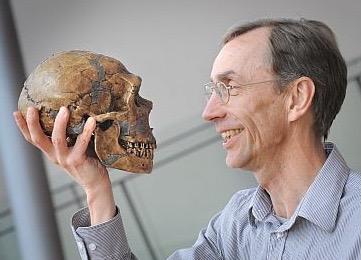 Swedish scientist Svante Pääbo, pictured holding a Neanderthal skull, won the Nobel Prize for sequencing Neanderthal DNA.