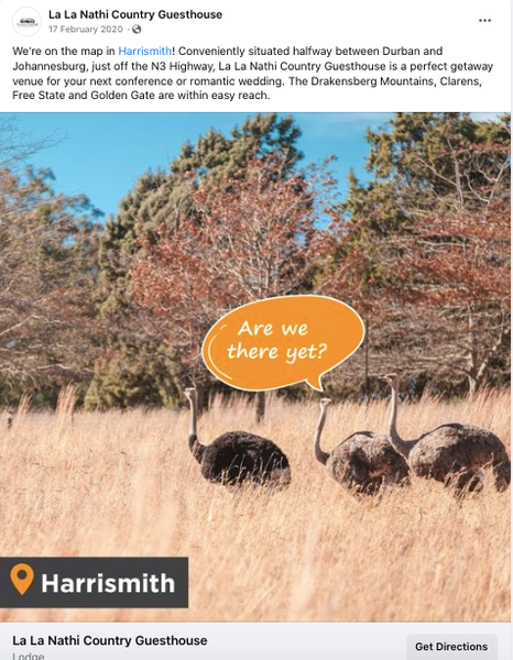 Social Media Full Suite Management | La La Nathi Country Guesthouse