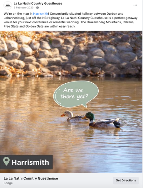 Social Media Full Suite Management | La La Nathi Country Guesthouse