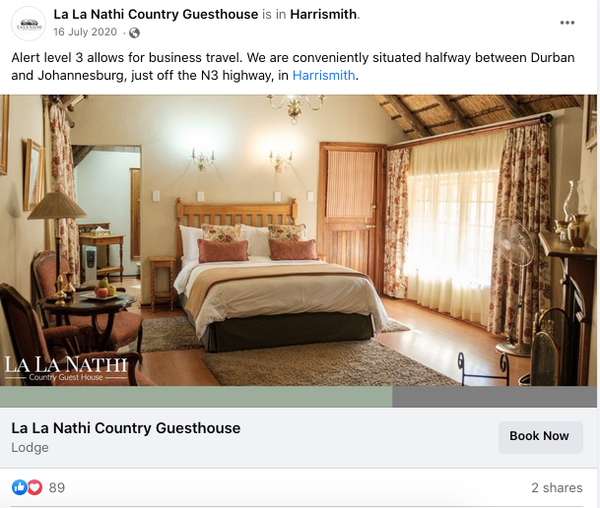 Social Media Full Suite Management | La La Nathi Country Guesthouse