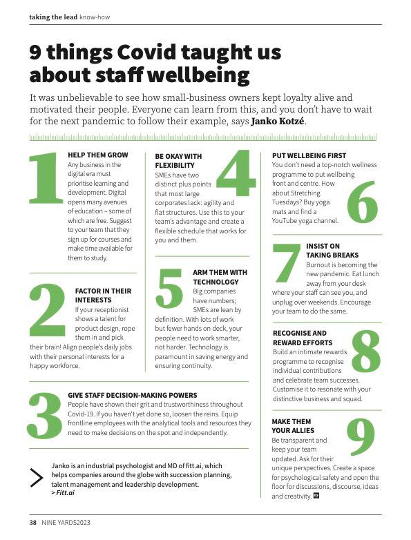 Ghostwriting | Human Interest | Industrial Psychologists | Old Mutual Nine Yards