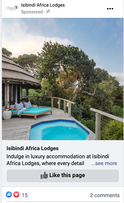 Isibindi Africa Lodges_Meta Ads Campaign