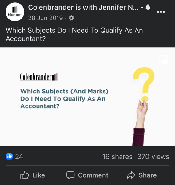 Social Media Storytelling | Colenbrander | How to become a Chartered Accountant