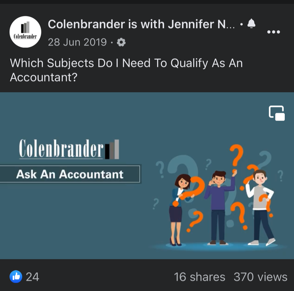 Social Media Storytelling | Colenbrander | How to become a Chartered Accountant