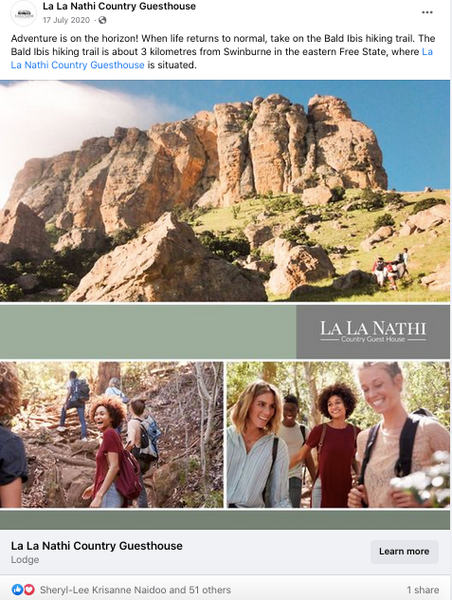 Social Media Full Suite Management | La La Nathi Country Guesthouse