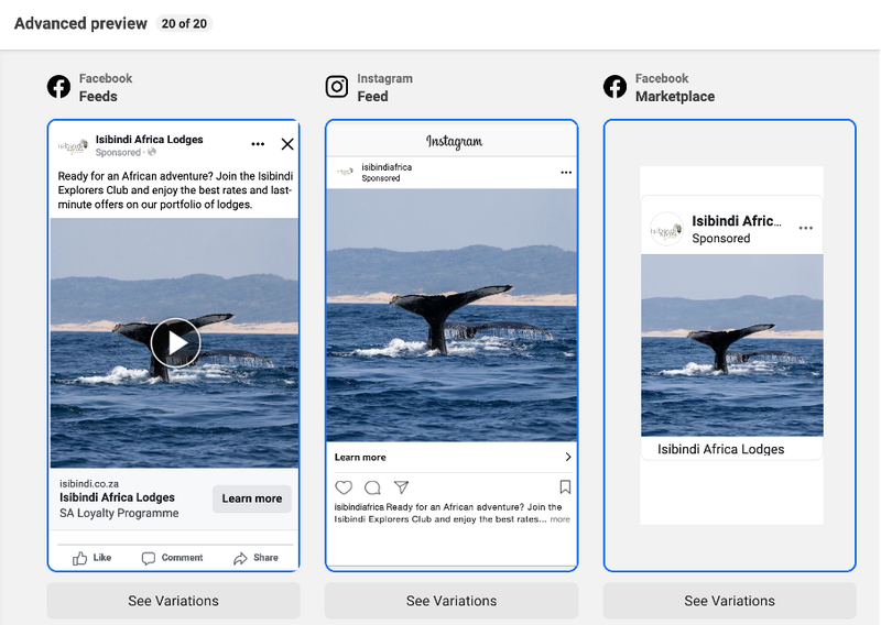 Isibindi Africa Lodges_Meta Ads Campaign