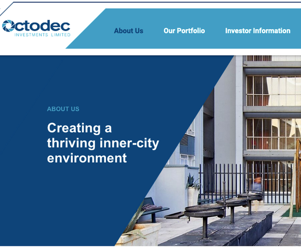 Octodec website homepage Octodec website homepage