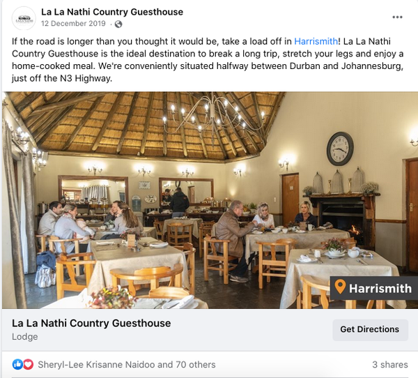 Social Media Full Suite Management | La La Nathi Country Guesthouse